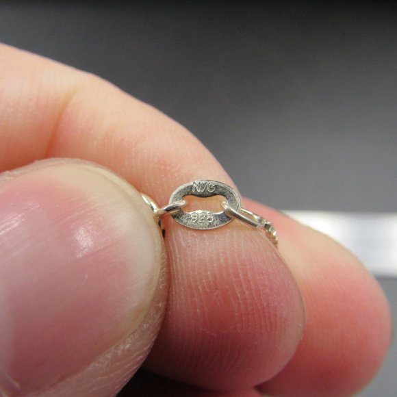 18" Sterling Ornate Key Cubic Zirconia Necklace - Picture 5 of 7